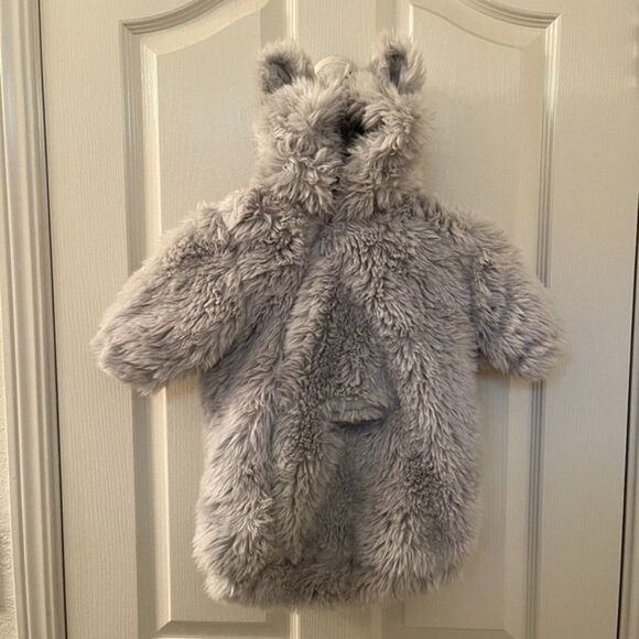 Baby & Child Restoration Hardware Luxe Faux Fur Baby Bunting Gray Fox 0-6 Months - Picture 1 of 12